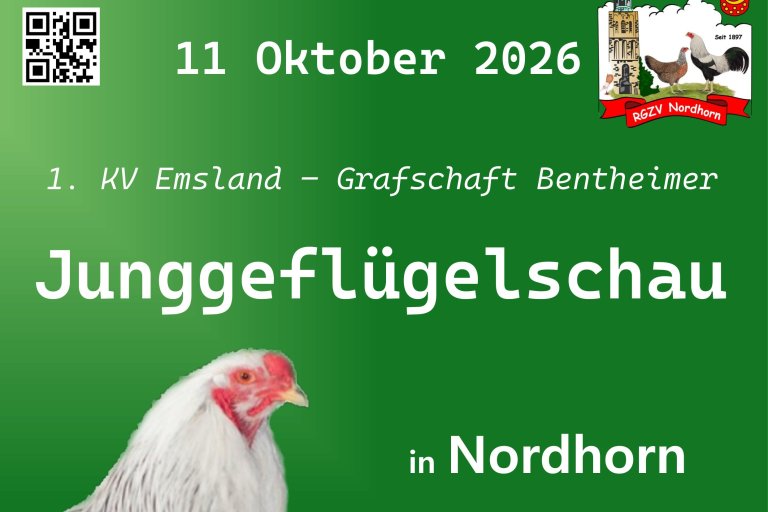 Junggeflügelschau 11 Oktober 2026 in Nordhorn
